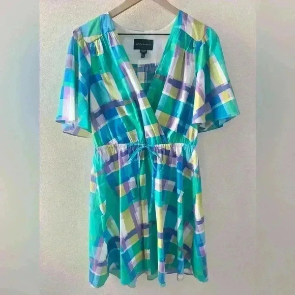 Donna Morgan Women’s Plaid Marina Mini Dress Size Medium - Picture 3 of 15